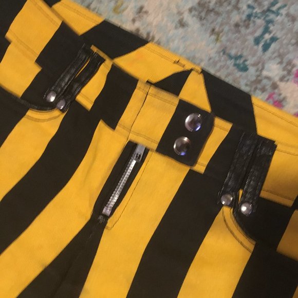 HTF rare Lip Service sexy Psycho Circus jeans M L - Picture 7 of 15